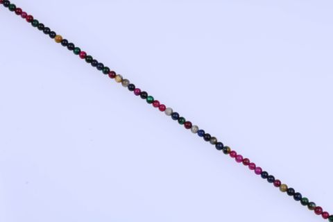 Strang Tigerauge, bunt gef, Kugel, 6mm, 38,5cm