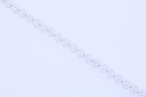 Strang Bergcrystall, weiß, Kugel, 12mm, 40cm