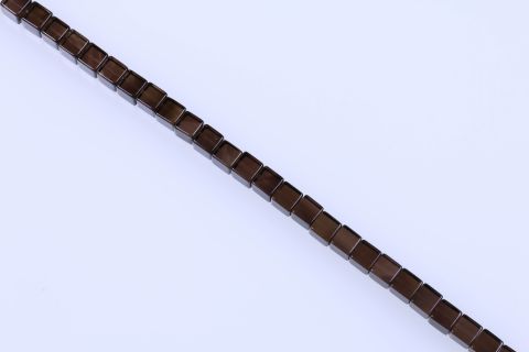 Strang Teacrystall, braun, Würfel, 12x12mm, 40cm