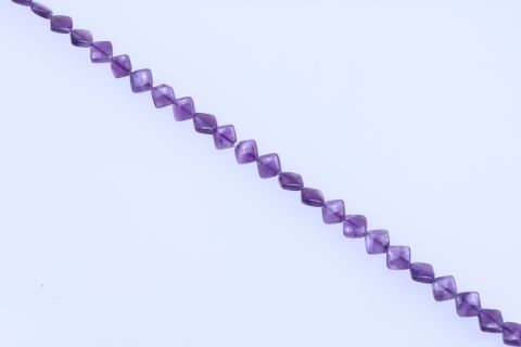 Strang Amethyst, lila, Viereck diagonal, 12x12mm, 40cm