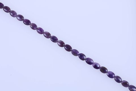 Strang Amethyst, lila, oval, 13x18mm, 38cm