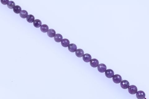 Strang Amethyst, lila, Kugel facettiert, 14mm, 39cm