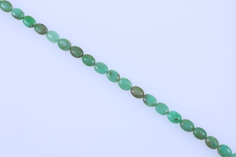 Strang Crysopras, grün, oval, 14x18mm, 39cm
