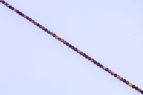 Strang Edelstein gefärbt, lila gelb, Kugel, 6mm, 40cm