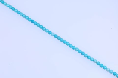 Strang Edelstein gefärbt, türkis, Kugel, 8mm, 40cm