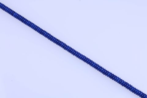 Strang Edelstein gefärbt, blau dunkel, Rondell, 3x10mm, 39cm