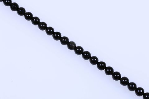 Strang Obsidian, schwarz, Kugel, 12mm, 39cm