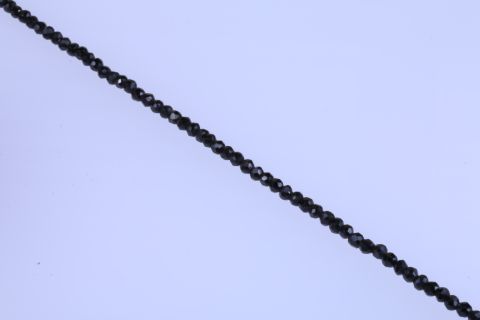 Strang Spinell, schwarz, Kugel, facettiert 3-4mm, 34,5cm