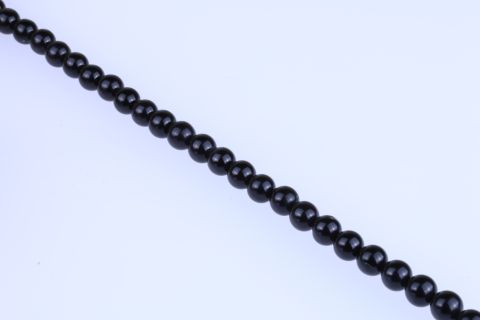 Strang Achat, schwarz, Kugel, 8mm, 39cm