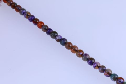 Strang Achat, lila grün braun, Kugel, 8mm, 38cm