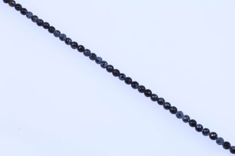 Strang Achat m. Spinnennetz, schwarz, Kugel, 8mm, 37cm