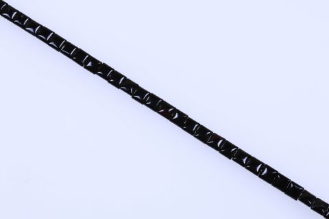 Strang Achat, schwarz, Viereck, 10x10mm, 39cm