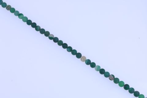 Strang Achat, grün, Kugel matt, 10mm, 38,5cm