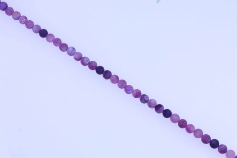 Strang Achat, lila, Kugel matt, 10mm, 38,5cm
