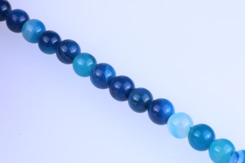 Strang Achat, blau, Kugel, 12mm, 39cm