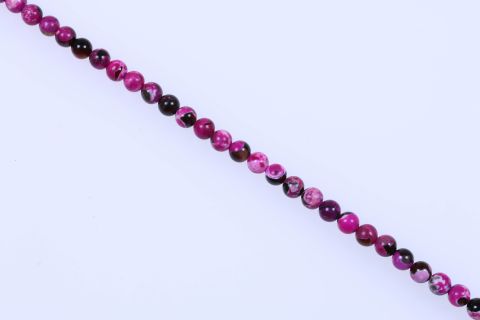 Strang Achat, pink schwarz, Kugel facettiert, 10mm, 39cm