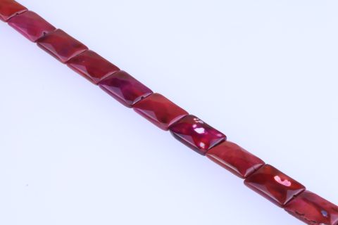 Strang Achat, pink, Rechteck, facettiert, 13x18mm, 37cm