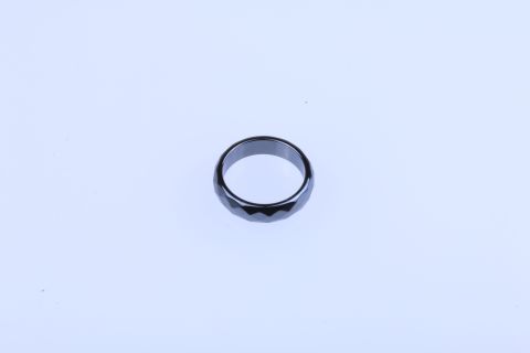 Ring Hematite, schwarz, Facettiert, 6mm