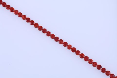 Strang Schaumkoralle, rot, Scheibe, 12mm, 43cm