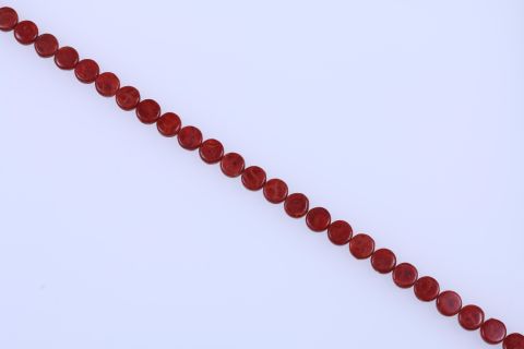 Strang Schaumkoralle, rot, Scheibe, 14mm, 41cm