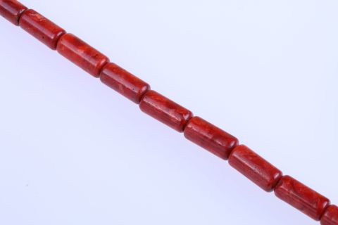 Strang Schaumkoralle natur, rot, Walze, 8x20mm,40cm