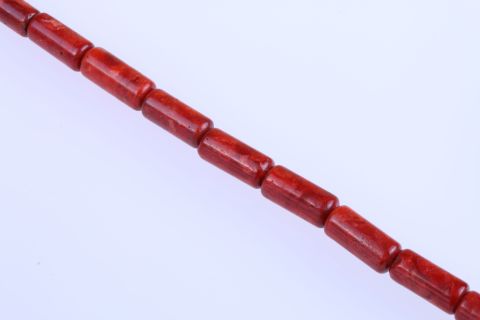 Strang Schaumkoralle natur, rot, Walze, 8x20mm,40cm