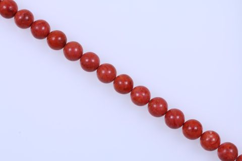 Strang Schaumkoralle, rot, Kugel, 24mm, 40cm