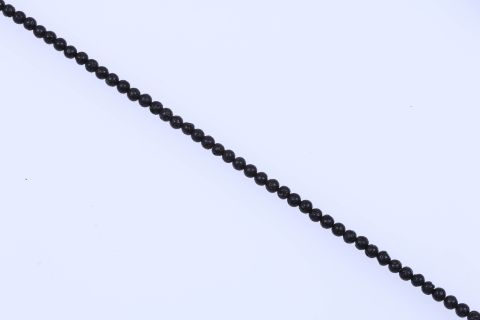 Strang Lava, schwarz, Kugel, poliert, 6mm, 39cm