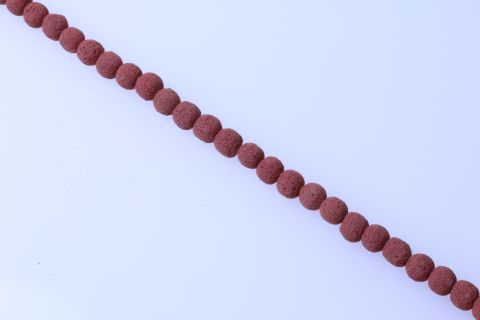 Strang Lava, terrakotta, Kugel, 12mm, 39cm
