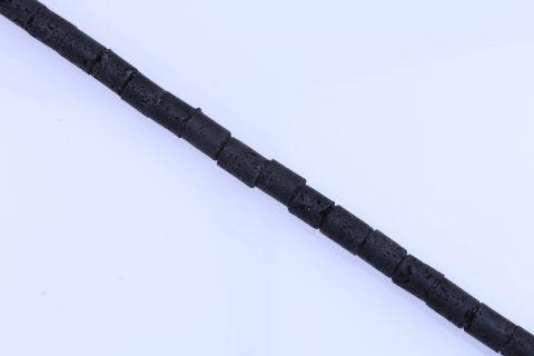 Strang Lava, schwarz, Walze, 16x18mm, 39cm