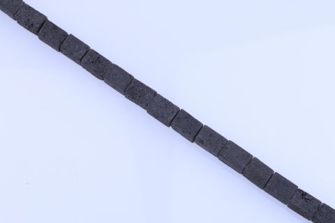 Strang Lava, schwarz, Rechteck, 12x17mm, 40cm