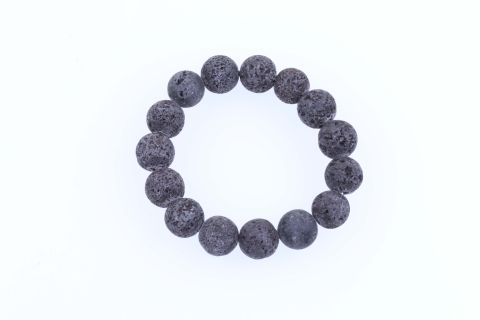 Armband Lava, schwarz, Kugel, 12mm