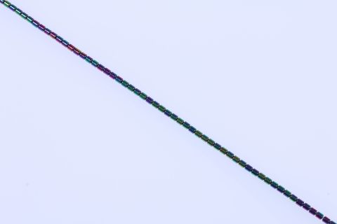 Strang Hematite, regenbogen bunt, Walze, 4x5mm, 40cm