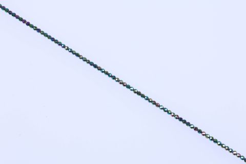 Strang Hematite, bunt regenbogen, Kugel, facettiert, 4mm, 40cm