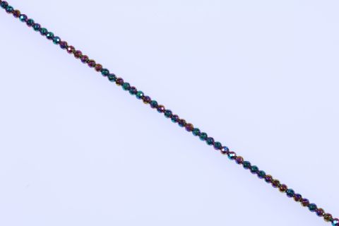 Strang Hematite, regenbogen bunt, Kugel facettiert, 6mm, 40cm