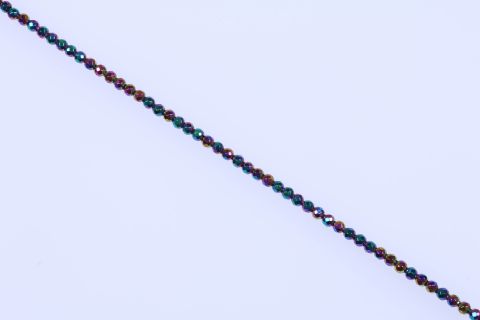 Strang Hematite, regenbogen bunt, Kugel facettiert, 6mm, 40cm