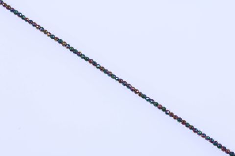 Strang Hematite, regenbogen bunt, Kugel facettiert, 5mm, 40cm