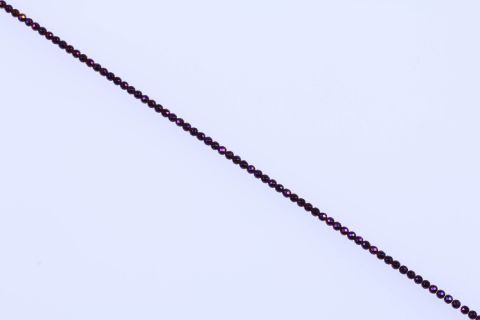 Strang Hematite, rot brombeer, Kugel facettiert, 4mm, 39cm