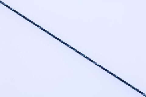 Strang Hematite, blau, Kugel facettiert, 4mm, 39cm