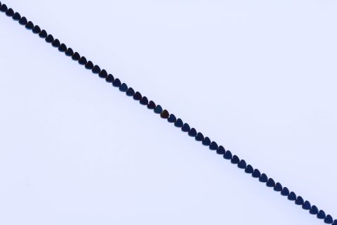 Strang Hematite, blau, Herz, 6mm, 39cm