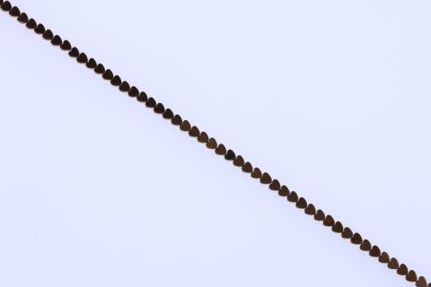 Strang Hematite, braun bronze, Herz, 6mm, 39cm