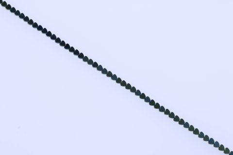 Strang Hematite, grün, Herz, 6mm, 39cm