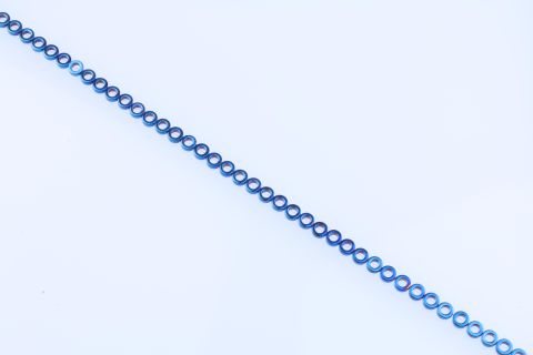 Strang Hematite, blau, Ring, 8mm, 40cm