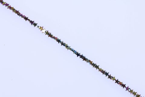 Strang Hematite, regenbogen bunt, Stern, 8mm, 39cm
