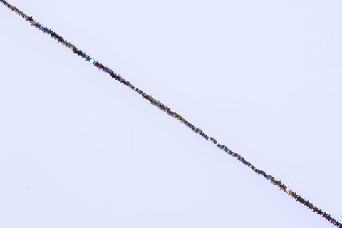 Strang Hematite, regenbogen bunt, Stern, 4mm, 40cm