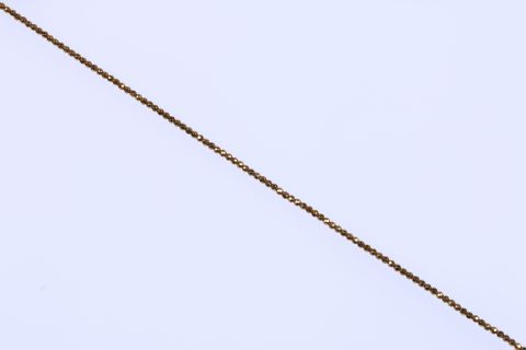 Strang Hematite, gold hell, Kugel facettiert, 3mm, 40cm