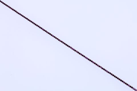 Strang Hematite, rot brombeer, Kugel facettiert, 3mm, 40cm