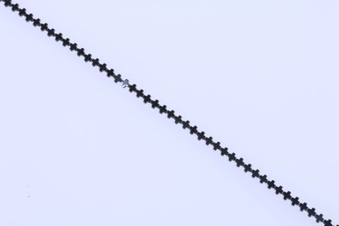 Strang Hematite, schwarz, Kreuz, 6mm, 40cm