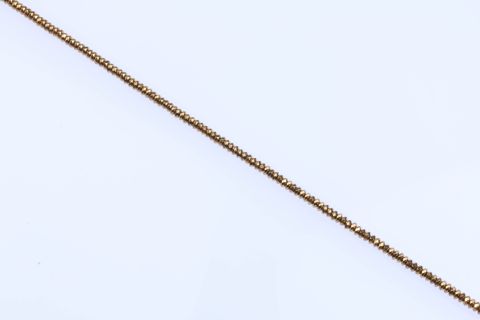 Strang Hematite, gold, Rondell, facettiert, 3x6mm, 40cm