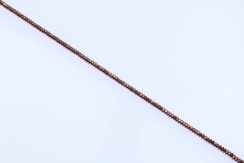 Strang Hematite, braun bronze, Rondell, facettiert, 3x6mm, 40cm